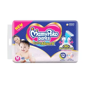 MamyPoko Pants Baby Diaper Extra Absorb (7–12 kg) – Size M – 46 Pants